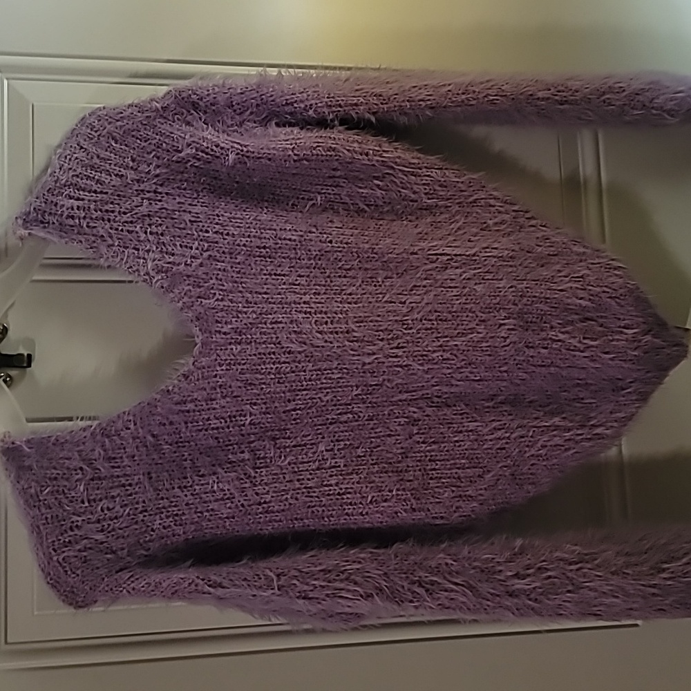 TeenBell Lilac Fuzzy Knit Top - Picture 3 of 8